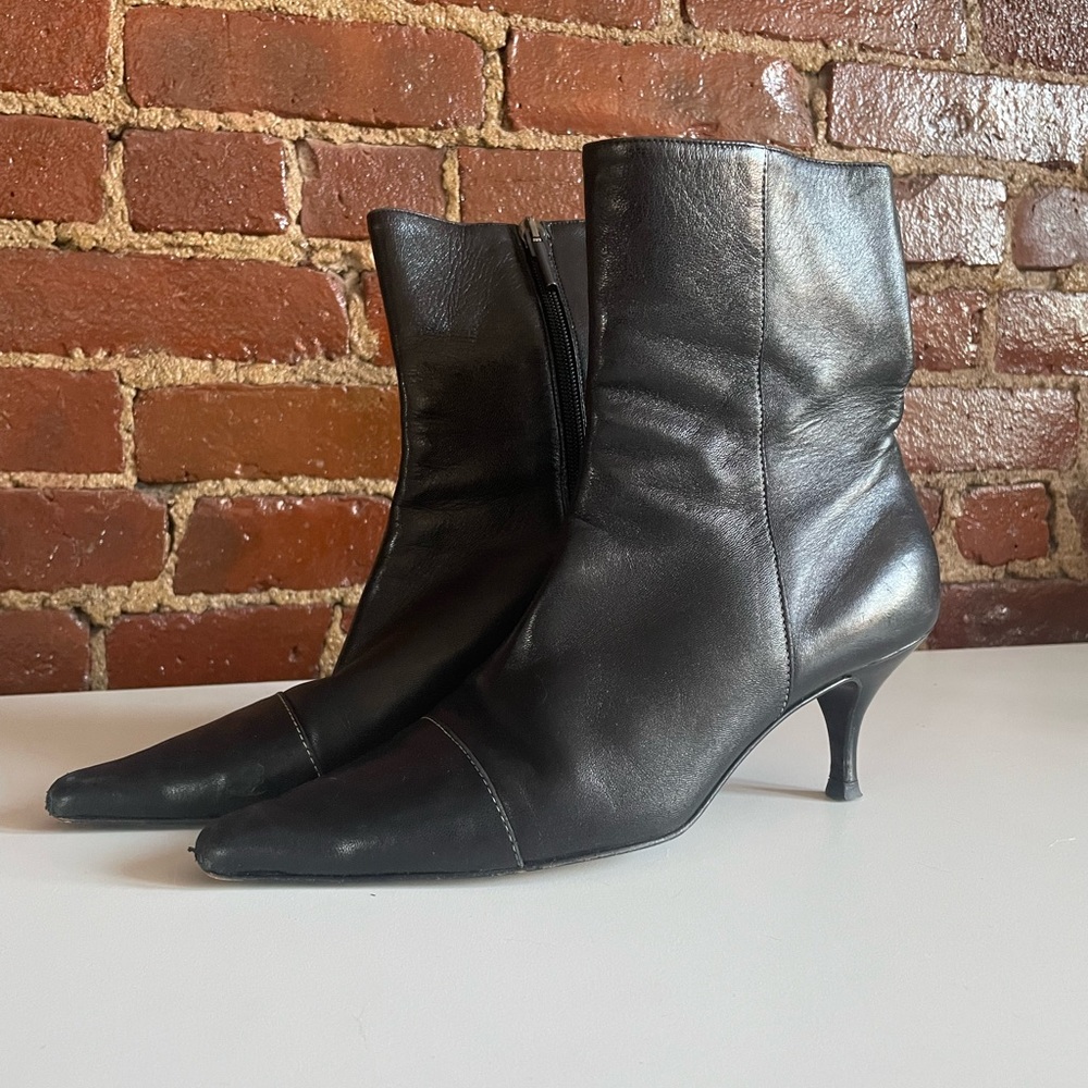 Vintage Anne Klein kitten heel bootie SZ 7.5